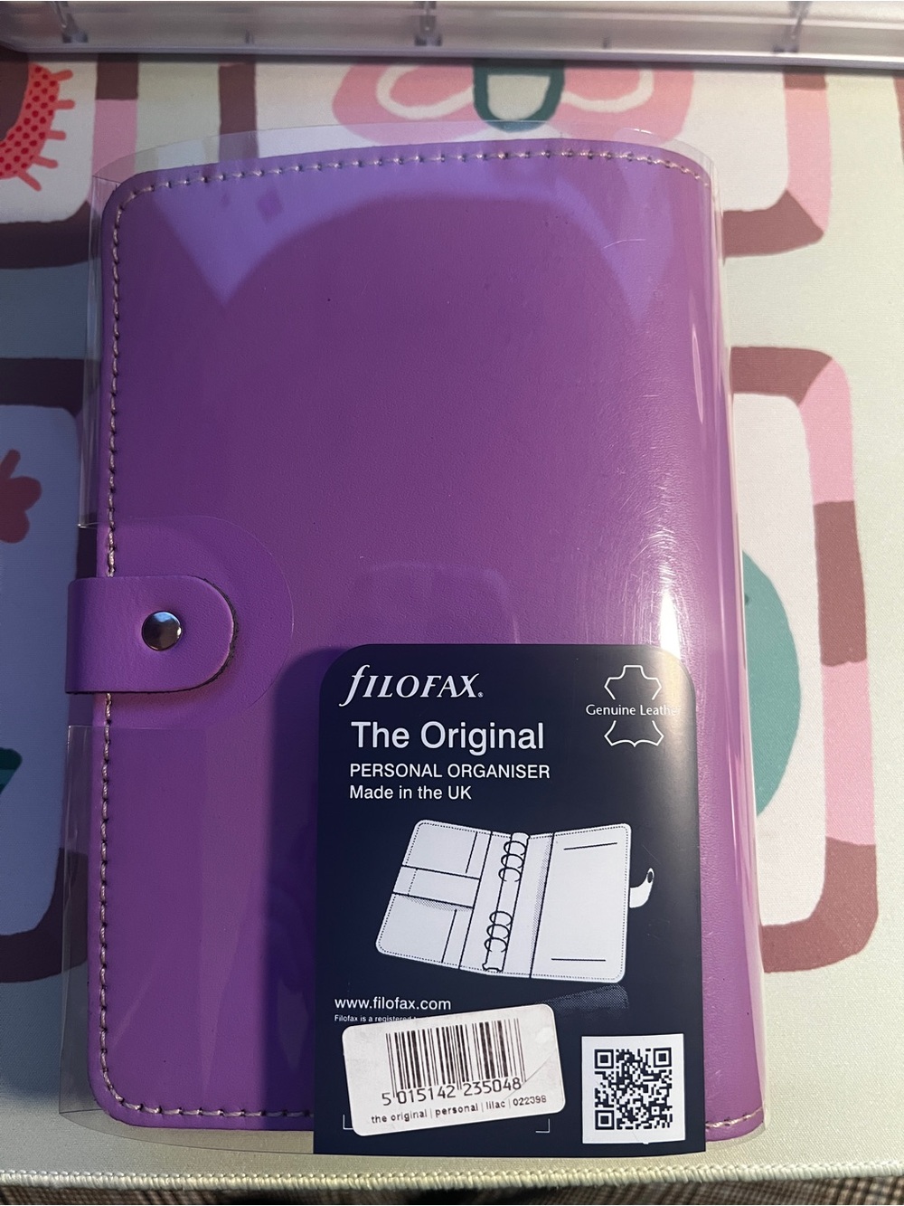 filoFAX purple personal organiser with snap tab - Picture 2 of 4